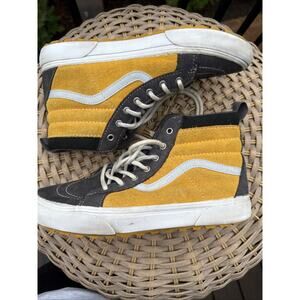Vans Sk8 Hi Top MTE Juniors 7 Yellow Gray suede shoes Skate Shoes Sneakers
